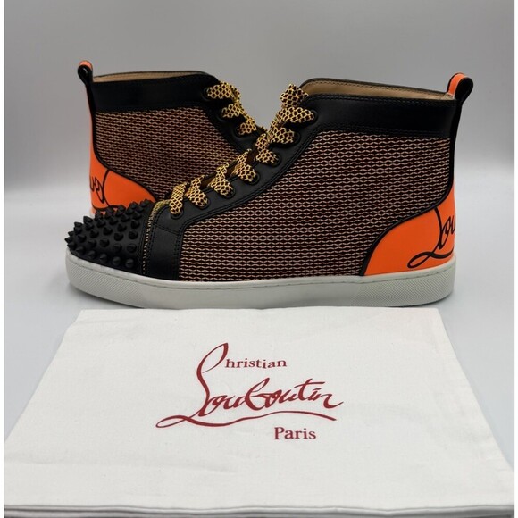 Authentic Christian Louboutin Spikes Leather High Top Sneakers- SIze 42 EU; 9 US main image 10